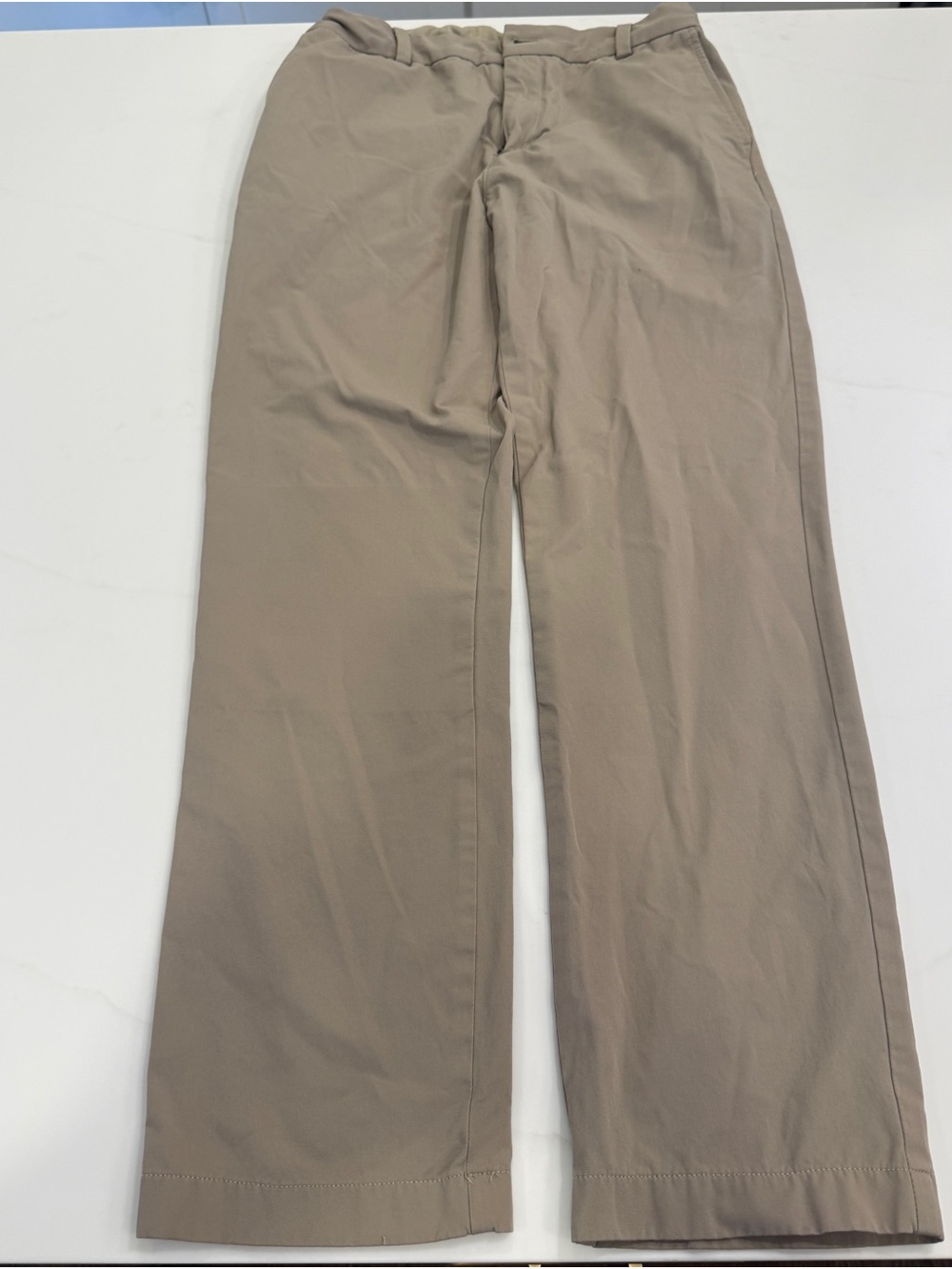 Vineyard Vines Boys Performance Tan Straight-Leg Chinos, size 18